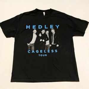 Hedley Cageless Tour T-Shirt Black XL Band Merch Canadian Rock